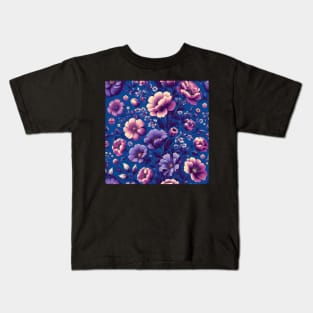 Purple Flowers Kids T-Shirt